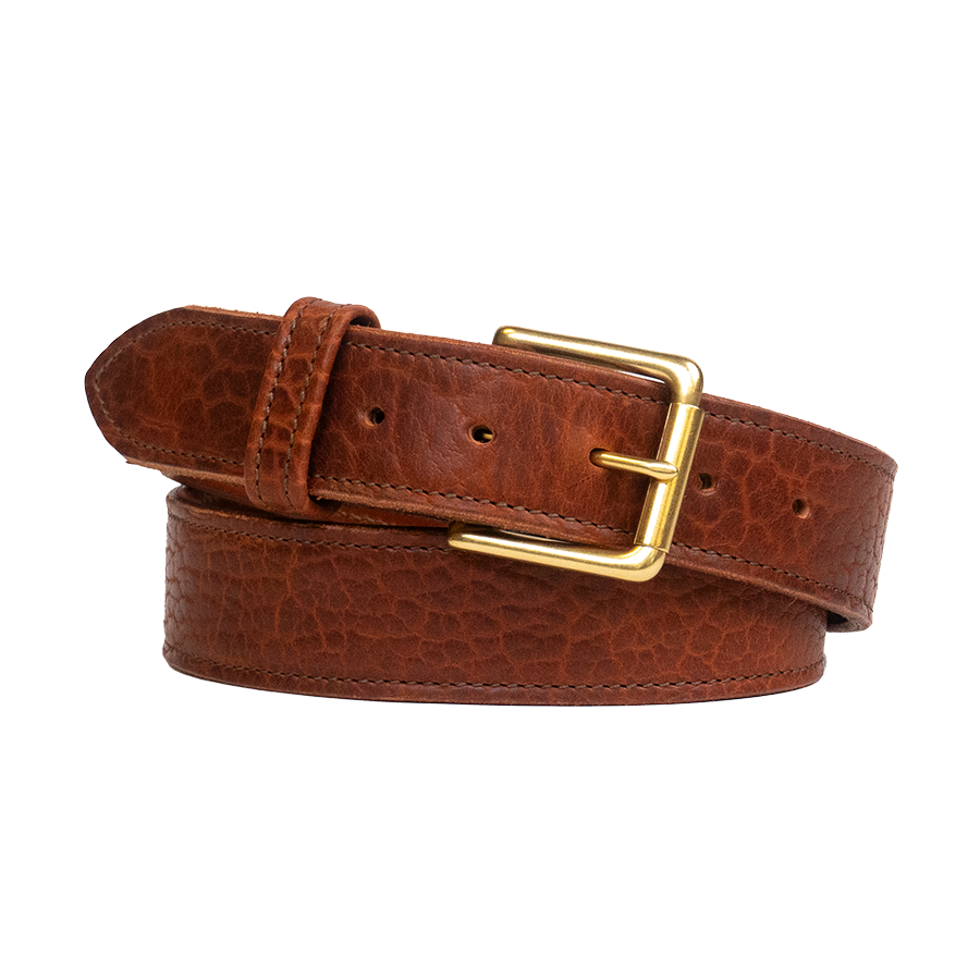 Cognac Bison Belt