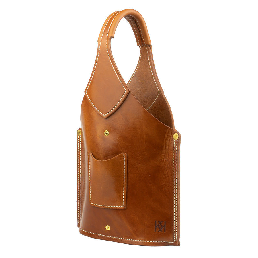 British Tan Double Barrel Bottle Tote