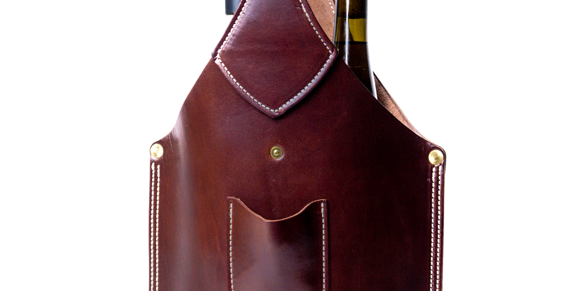 Deluxe Two Bottle Wine Carrier in Colombian Leather
