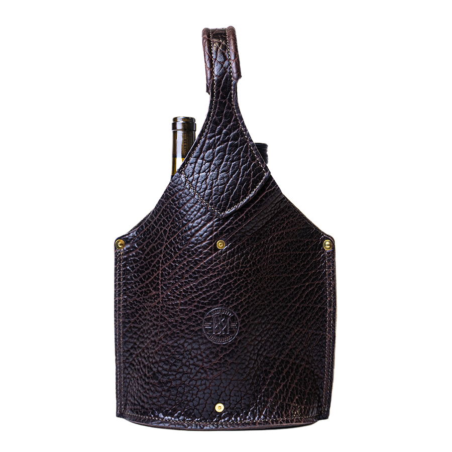 Chocolate Bison Double Barrel Tote