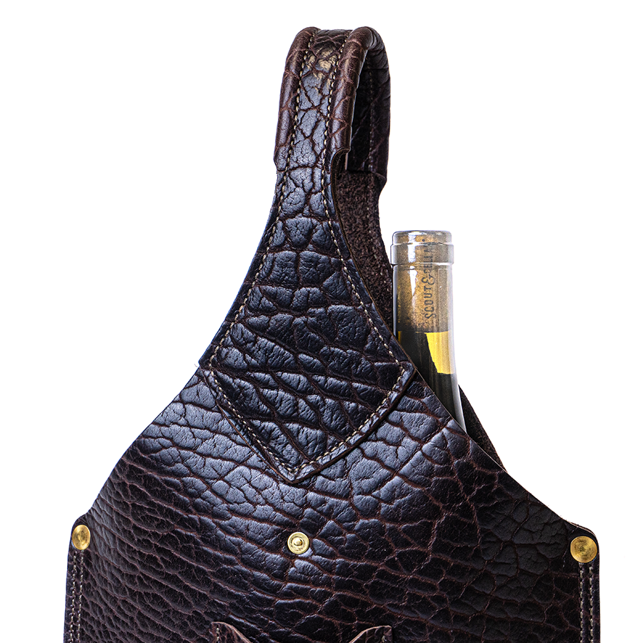Chocolate Bison Double Barrel Tote